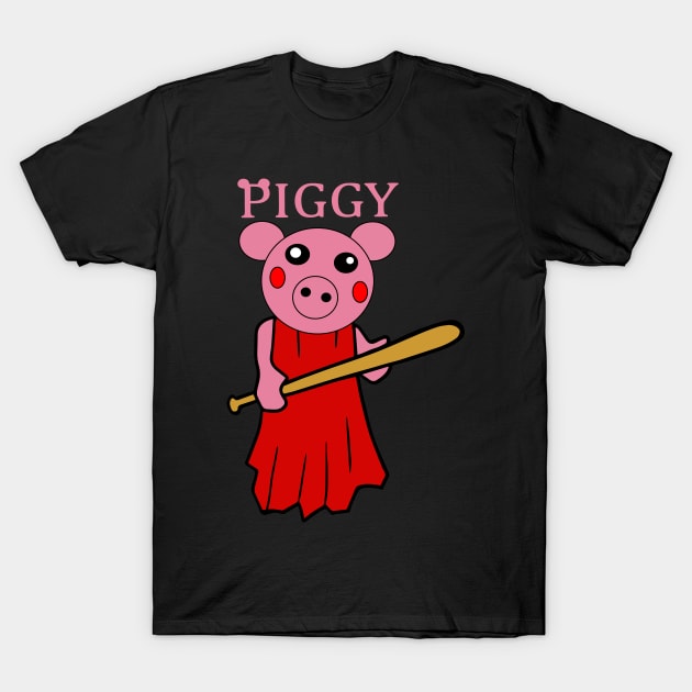 Piggy Funny T-Shirt by FreeKidsArt